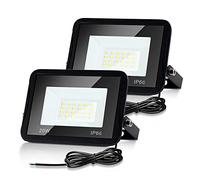 Lospitch Focos Led Exterior, 2PCS 20W IP66 Impermeable Foco Proyector LED, 1700LM Super Brillante 6000K Blanco Frío, Potente Luces Led Exterior para Terraza, Garaje (Sin Enchufe)