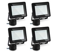 Lospitch Focos Led Exterior, 4PCS 50W IP66 Impermeable Foco Proyector LED, 4250LM Super Brillante 6000K Blanco Frío, Potente Luces Led Exterior para Terraza, Garaje (Sin Enchufe)