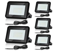 Lospitch Focos Led Exterior, 5PCS 30W IP66 Impermeable Foco Proyector LED, 2550LM Super Brillante 6000K Blanco Frío, Potente Luces Led Exterior para Terraza, Garaje (Sin Enchufe)