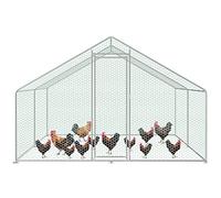 Lospitch Gallinero 3 x 2 x 2 m XL con cerradura, recinto exterior de acero galvanizado, para animales pequeños, para aves de corral, jaula para pollos, jaula de pájaros, animales pequeños