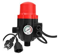 Lospitch Interruptor de presión de agua automático 10 Bar con cable, presostato eléctrico con indicador, para bomba de chorro, bomba de jardín, bomba de agua limpia (Rojo)