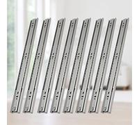 Lospitch - Juego de 8 diapositivas para cajones, 600 mm, longitud de rieles para cajones, extracciones, diapositivas telescópicas con capacidad de 35 kg