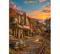 Lost America: Forgotten Places That Time Left Behind.: 50 Detailed Adult Coloring Pages of Abandoned Towns, Historic Buildings, Forgotten Landmarks, and American Ruins