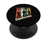 Lost Coast Trail California Senderismo Retro Montaña Escalada PopSockets PopGrip Adhesivo
