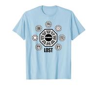 Lost Dharma Station Logos Camiseta, Hombre, Azul Bebé, L