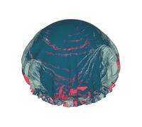 Lost Freedom - Gorro de ducha de doble capa para mujer, impermeable y duradero, protege el cabello durante el baño, belleza