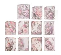 Lost Garden Series - Álbum de recortes diseñado para diario basura, planificador, collage, álbum de fotos, materiales decorativos, 14 x 11 cm, 6 estilos (6 rosas)