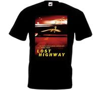 Lost Highway v3 Movie Poster David Lynch tee Round Neck Unisex Tops Men's 100% Cotton Short-Sleeve T-Shirts XXL