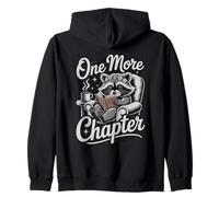 Lost in a Good Book Raccoon Reading Book Amante de los Libros Art Sudadera con Capucha