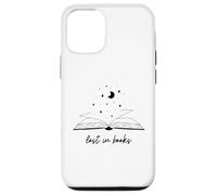 Lost in Books Luna Estrellas Lectura Diseño Estético Carcasa para iPhone 12/12 Pro