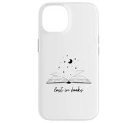Lost in Books Luna Estrellas Lectura Diseño Estético Carcasa para iPhone 14