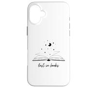 Lost in Books Luna Estrellas Lectura Diseño Estético Carcasa para iPhone 16 Plus