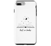 Lost in Books Luna Estrellas Lectura Diseño Estético Carcasa para iPhone 7 Plus/8 Plus