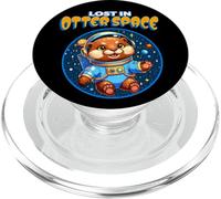 Lost in Otter Space Cute Astronaut Design PopSockets PopGrip para MagSafe