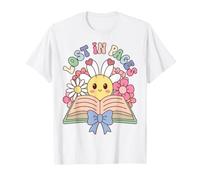 Lost In Pages Book Lover Reading Saying Camiseta