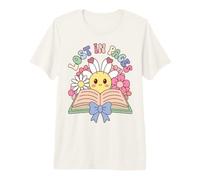 Lost In Pages Book Lover Reading Saying Camiseta Premium