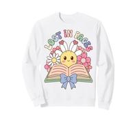 Lost In Pages Book Lover Reading Saying Sudadera