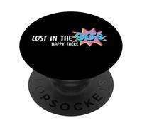 Lost in The 90s Happy There, diseño Pop Art Retro PopSockets PopGrip Adhesivo