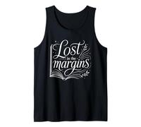 Lost in The Margins Book Lover Lector estético Literario Camiseta sin Mangas