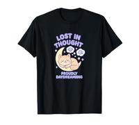 Lost in Thought Orgullosamente soñando Despierto Cat Kawaii Art Camiseta