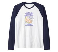Lost in Thought Orgullosamente soñando Despierto Cat Kawaii Art Camiseta Manga Raglan