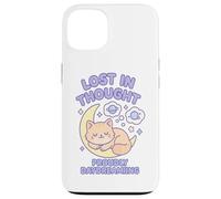 Lost in Thought Orgullosamente soñando Despierto Cat Kawaii Art Carcasa para iPhone 13