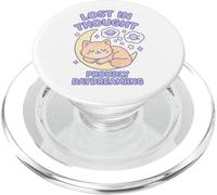Lost in Thought Orgullosamente soñando Despierto Cat Kawaii Art PopSockets PopGrip para MagSafe