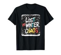 Lost in Winter Chaos Graphic para una Aventura Helada Camiseta