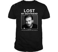 Lost My Boyfriend Chris Evans If You Find Him Or Look Alike Men Unisex 100% Cotton Short-Sleeve T-Shirts Black S