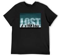 Lost TV Shows Television Series T Shirt Design Tshirt Printing tee T-Shirt Black S