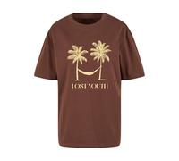 Lost Youth Camiseta 'Right Direction' chocolate / amarillo claro XL EUR