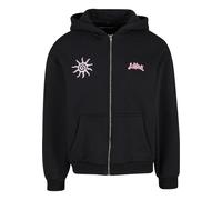 Lost Youth Sudadera con cremallera 'With Love' rosa / talco / negro XL rosa / talco / negro
