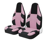 LOSTIS Cuero Funda Asiento Coche Fundas De Asiento De Coche, Estilo De Neumático De Cubo, para Mazda, MICROCAR, Mitsubishi, Mercedes, Benz, 2 Uds. Fundas Asientos Coche (Color : Pink 2 PCS)