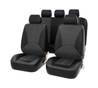LOSTIS Cuero Funda Asiento Coche para B-MW 3 Series 320 2013-2018, Delanteros Y Traseros Impermeable Cubreasientos Auto Interior Accesorios,B/Black Grey