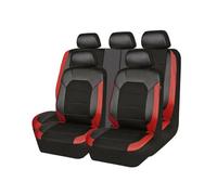 LOSTIS Cuero Funda Asiento Coche para Nissan Micra K12 2003-2010, Delanteros Y Traseros Impermeable Cubreasientos Auto Interior Accesorios,C/Black-Red