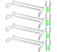 Lostwry 4 Piezas Estantes para Copas de Vino, Estante Debajo del Gabinete, Soporte para Vasos, Soporte para Copas de Vino Colgador de Almacenamiento para Gabinete, Barra de Cocina, Blanca