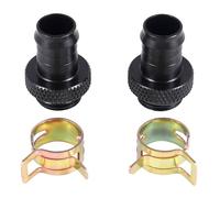 Losueeun 2 piezas Barb Herraje Ordenador Refrigerador Agua Refrigerador Cobre Cuerpo Refrigerador Abrazadera para 3/8 Id Mangueras G1/4 Cromado Del