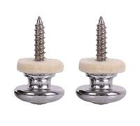 Losueeun 2 unidades de cobre para guitarras de guitarra, de clavijas, perilla de extremo para acústica, clásica, eléctrica, bajo, ukelele, plata
