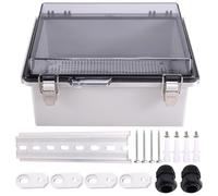 Losueeun Caja WiFi para exteriores, resistente a la intemperie, con cerradura, caja wifi para exterior, impermeable, carcasa de conmutador, 22,1 x 17,1 x 11,9 cm