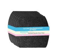 LOSUIN Paquete de 7 filtros de carbono más gruesos compatibles con Petmate Booda Clean Step, filtro de caja de arena para gatos, filtros de coco de carbón activado para absorber los olores de la caja