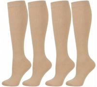 Losvcbcx 2/4/6/7 pares de calcetines de compresión para mujeres de 15 a 20 mmHg, los mejores calcetines deportivos y médicos para correr, vuelos, viajes, enfermeras