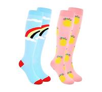 Losvcbcx 2/4/6/7 pares de calcetines de compresión para mujeres de 15 a 20 mmHg, los mejores calcetines deportivos y médicos para correr, vuelos, viajes, enfermeras