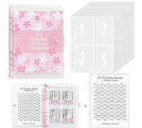 LOSVIP # "100 días Challenge! Cuaderno de hojas sueltas 100 sobres Challenge Un plan financiero que te ayuda a desarrollar el hábito de ahorrar" (rosa, talla única)