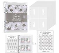 LOSVIP # "100 días Challenge! Cuaderno de hojas sueltas 100 sobres Challenge Un plan financiero que te ayuda a desarrollar el hábito de ahorrar" (blanco, talla única)