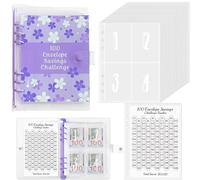 LOSVIP # "¡Desafío de 100 días! Cuaderno de hojas sueltas 100 sobres Challenge Un plan financiero que te ayuda a desarrollar el hábito de ahorrar" (Purple, One Size)