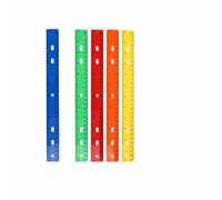 LOSVIP # Regla de plástico transparente de colores, regla métrica y centímetros, regla infantil para la escuela y el hogar (B, 4)