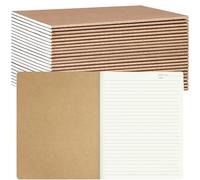 LOSYHU Paquete de 20 cuadernos rayados A5 a granel, 60 páginas de papel kraft rayado, cuaderno de tapa kraft marrón, paquete múltiple A5 marrón, cuadernos para estudiantes, viajeros, suministros de