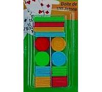 LOT 10 BOITE DE 100 JETONS POUR JEU DE BELOTE COINCHE