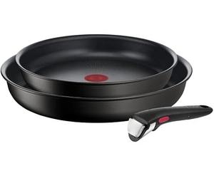 Lot 2 poêles et poignée Tefal Ingenio Eco Resist 24 et 28 cm Noir