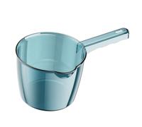 Lot 3 Louches Transparentes - Manche Court,Tasses de bain et cuisine 24×14×12 cm | Arrosoir pour fleurs, usage domestique | Couleurs assorties bleu, vert, gris, pratique et léger